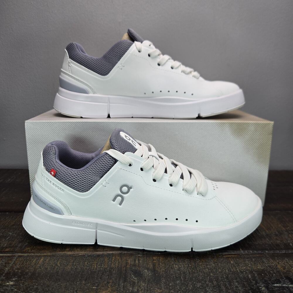 On Running White and Gray Sneakers